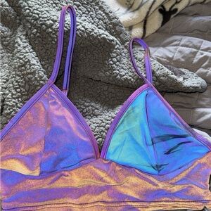 Iridescent Purple and Blue Women's Bralette